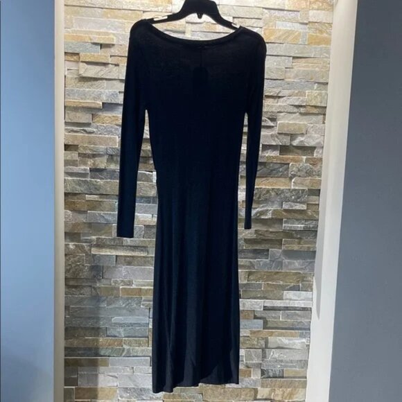 All Saints Sian Twist Front Wool Blend Dress - Picture 3 of 15